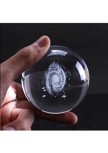 Dekoratif Işıklı Samanyolu 3D Cam Küre