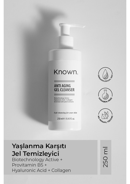 Known Jel Temizleyici 250 ml (Biotechnology Active + Hyaluronic Acid + Collagen)