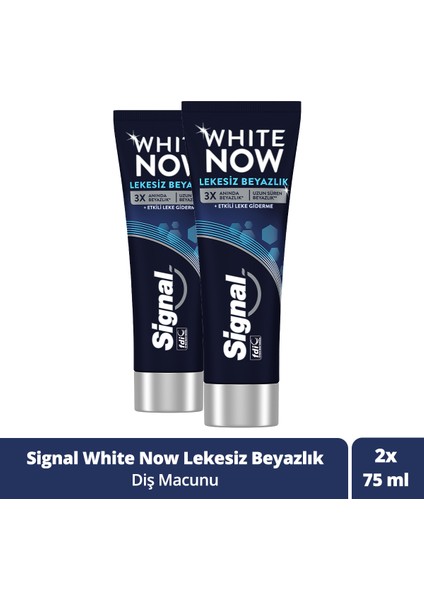 White Now Diş Macunu Lekesiz Beyazlık 75 ml X2