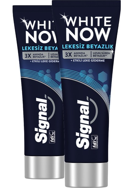 White Now Diş Macunu Lekesiz Beyazlık 75 ml X2