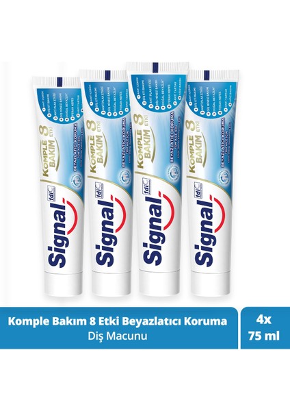 Komple Bakım 8 Etki Diş Macunu Koruma 75 Mlx4