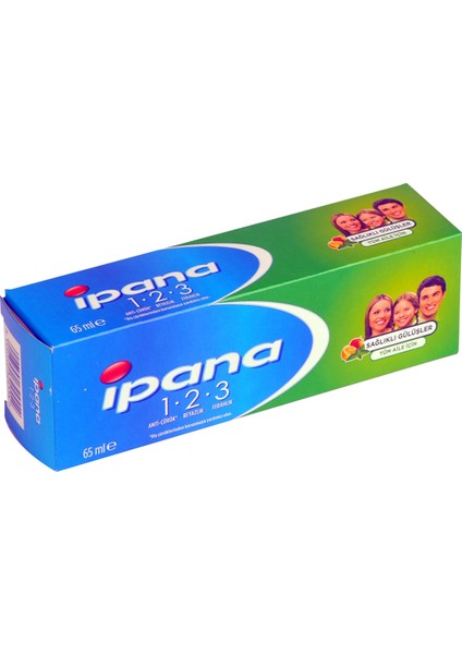 Ipana Sağlıklı Gülüşler Tüm Aile Diş Macunu 65 ml 6 Adet