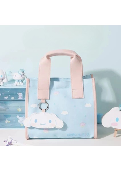 Sanrio Lisanslı Kare Yiyecek Çantası - Cinnamoroll