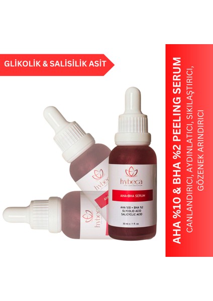 Arındırıcı, Canlandırıcı, Sıkılaştırıcı Peeling Serum (Aha10 & Bha2) Cilt Kusurları Karşıtı 30 Ml