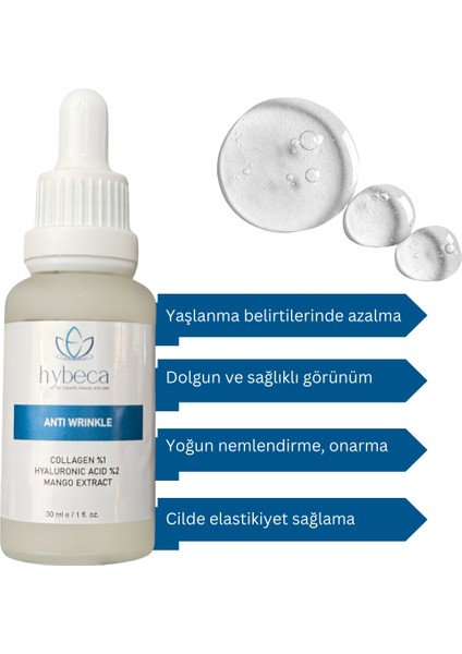 Hyalüronik Asit 2 & Kolajen 1 Anti-Aging Mango Ekstreli Cilt Bakım Serumu 30 Ml