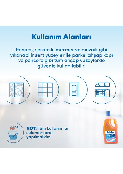 Magic 2'si 1 Arada Ahşap ve Sert Yüzey Temizleyici 1000ml x 6 Adet