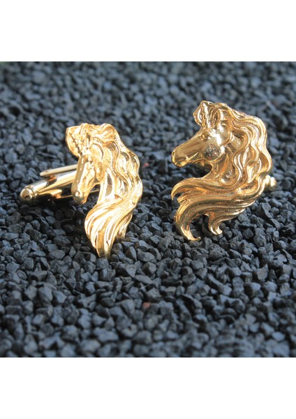 Tek Boynuzlu At Figürlü Klasik Kol Düğmesi fiyatları