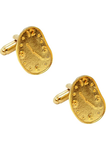 Saat Figürlü Klasik Kol Düğmesi