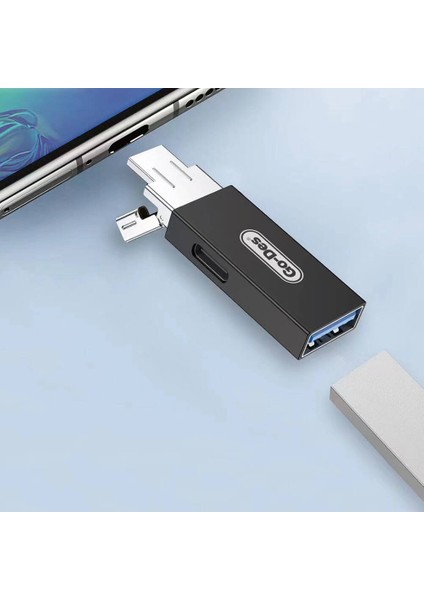 Go Des GD-CT192 Usb-A Dan Type-C Ye ve Type-C Den Usb-A Dönüştürücü Adaptör 4in1 Otg