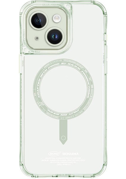 iPhone 15 Kılıf Skinarma Şeffaf Airbag Tasarımlı Magsafe Şarj Özellikli Saido Kapak Yeşil fiyatları