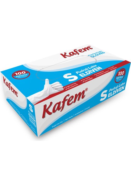 Beyaz Lateks Eldiven Pudralı (S) 100 Lü x 20 Paket (Koli) fiyatları