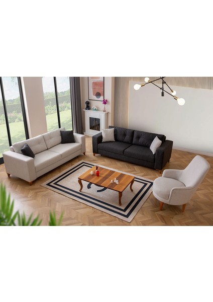 Kumsal Çekyatlı Sandıklı Koltuk Takımı 3+3+1