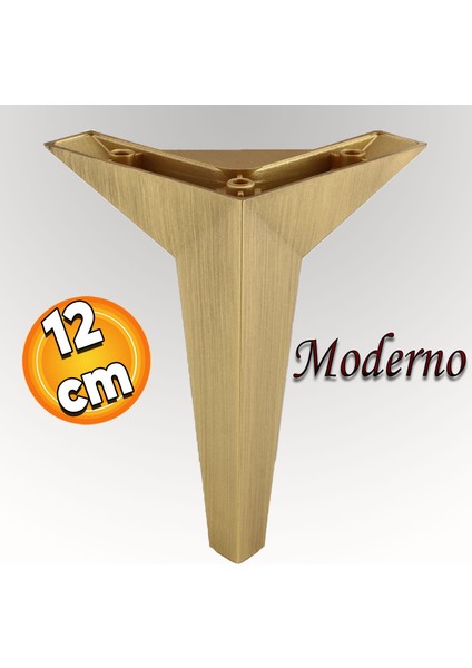 Moderno Mobilya Kanepe Sehpa Tv Ünitesi Baza Koltuk Ayağı Renk Sarı Altın Eskitme 12 Cm Ayakları