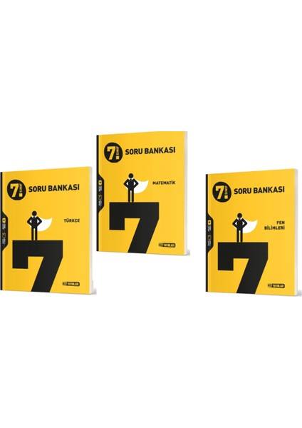 7. Sınıf Türkçe - Matematik – Fen Bilimleri Soru Bankaları 3 Kitap