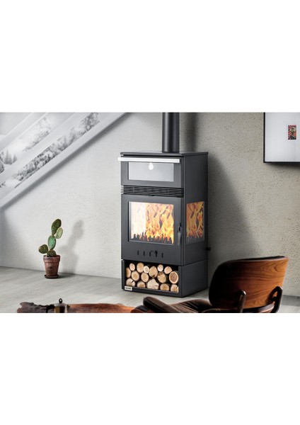 Teba DKS-15 Katı Yakıt Sobası (Kuru) Fanlı