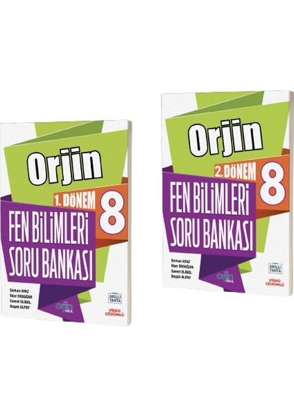8 .Sınıf Fen Bilimleri 1.ve 2. Dönem Soru Bankası 2 Kitap