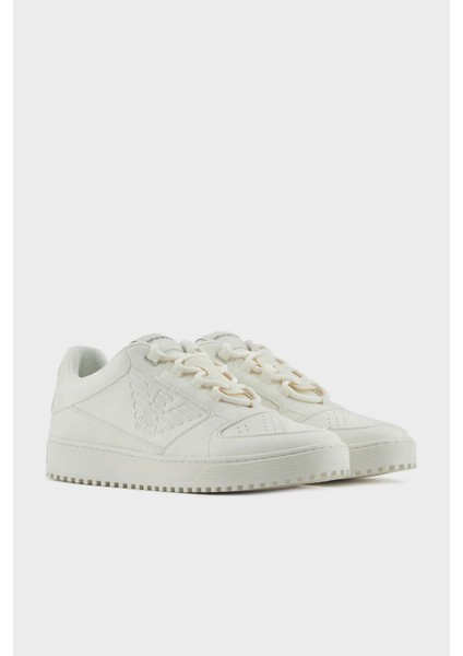 Logolu Deri Sneaker Ayakkabı Erkek Ayakkabı X4X636 XR070 00894 fiyatları