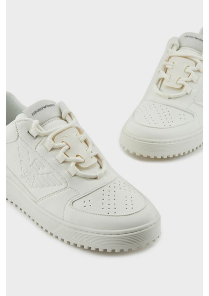 Logolu Deri Sneaker Ayakkabı Erkek Ayakkabı X4X636 XR070 00894 indirimleri
