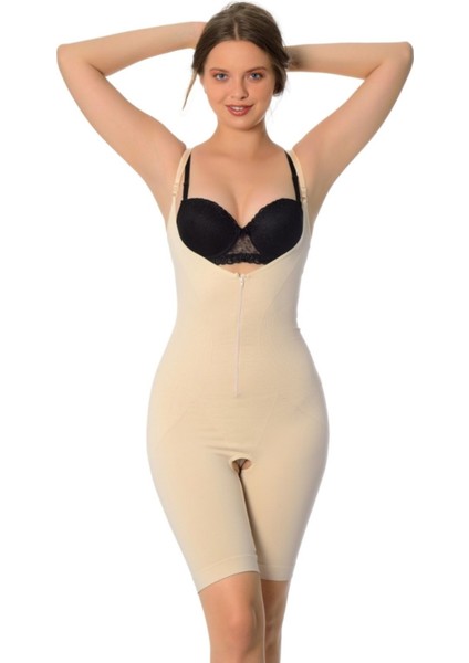 Agraflı Tüm Vücut Korse Ten Renk