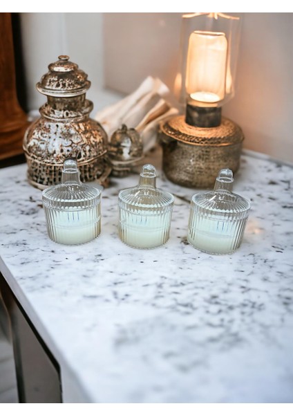 Dekoratif Mum Kapaklı Mika Kutulu Renkli Kokulu Mum Handmade modelleri