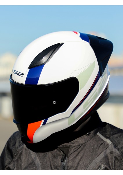 Rapıd 2 Race Drıveway Beyaz-Mavi Kask