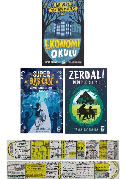 Ekonomi Okulu - Süper Başkan - Zerdali 3 Kitap - Yaşar Bayraktar - Matematik Öğreten Ayraç