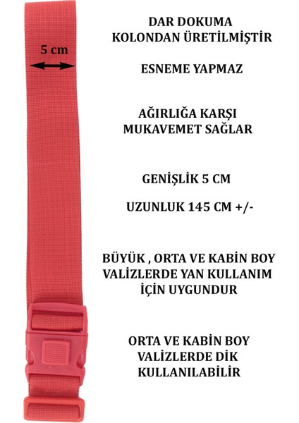 2 Adet Valiz Bavul Kemeri Aç Kapat Emniyet Kilitli Ayarlanabilir Kaliteli Kolon Esneme Yapmaz modelleri