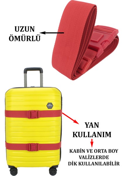 2 Adet Valiz Bavul Kemeri Aç Kapat Emniyet Kilitli Ayarlanabilir Kaliteli Kolon Esneme Yapmaz fırsatları
