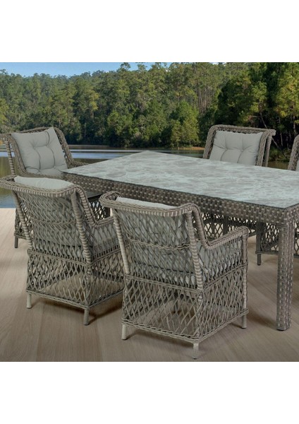 Roza Ritim 100x200 Masalı Rattan Bahçe Mobilya Takımı | 707 modelleri