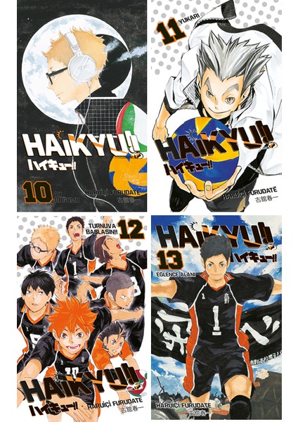 Haikyu 10 – 11 – 12 – 13. Ciltler Manga Seti - Haruichi Furudate - Matematik Öğreten Ayraç