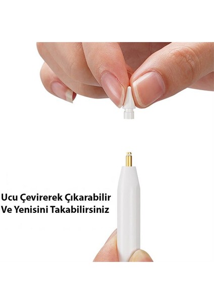 Apple Pencil Için 2 Adet Yedek Uç Apple Pencil 1 Yedek Uç Apple Pencil 2 Yedek Uç 2 Adet