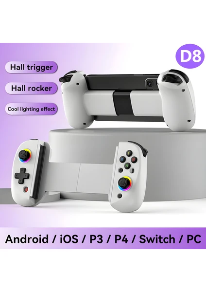 Turbo ile D8 Teleskopik Oyun Denetleyicisi Gamepad Android Ios PC Için Bt 5.2