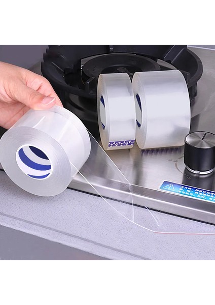 Mutfak Lavabo Su Geçirmez Etiket Küf Önleyici Su Geçirmez Bant Banyo Tezgahı Tuvalet Boşluğu Kendinden Yapışkanlı Dikiş Sticker Ev Mutfak (Yurt Dışından)