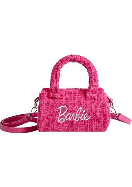 Sevimli Pembe Siyah Barbie Çanta Bayan Kızlar Günlük Giyim Aksesuarları Hangbag Kadın Alışveriş Için Silindirik Askılı Çanta Moda (Yurt Dışından)