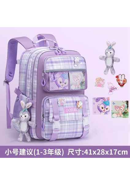 Cicibears Büyük Kadın Çok Cepli Naylon Sırt Çantası - Mor (Yurt Dışından)