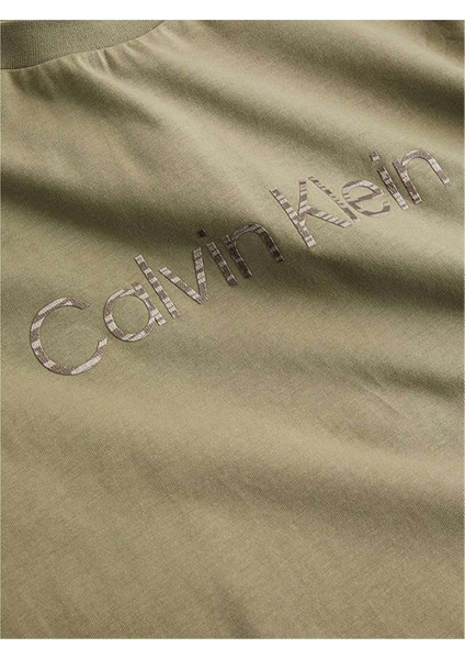 Erkek Logolu Kısa Kollu Pamuklu Yeşil T-Shirt K10K111123-MSS modelleri