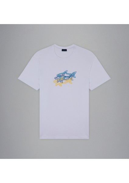 Erkek Pamuklu Regular Fit Yuvarlak Yaka Beyaz T-Shirt 24411041-010 indirimleri