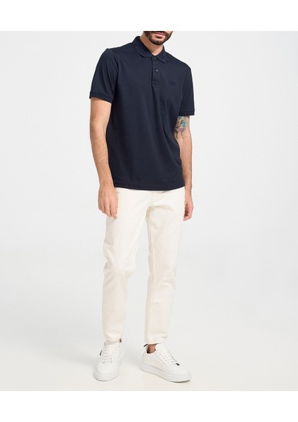Erkek Marka Logolu Polo Yakalı Organik Pamuklu Lacivert Polo Yaka T-Shirt K10K111657-CHW