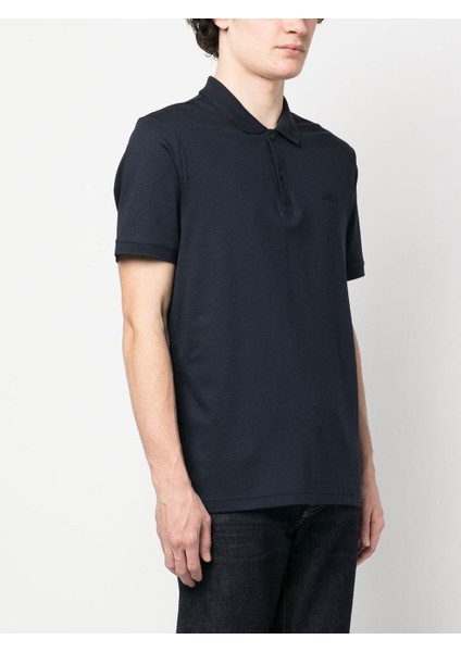 Erkek Marka Logolu Polo Yakalı Organik Pamuklu Lacivert Polo Yaka T-Shirt K10K111657-CHW