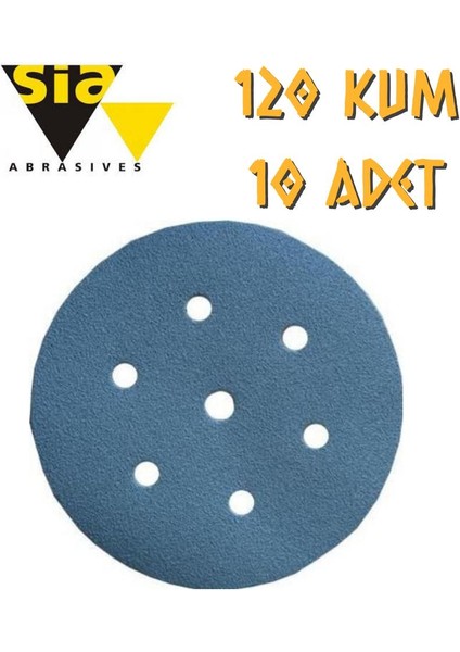 1949 Hookit Delikli Cırt Zımpara 150 mm - P120 Kum - 10 Adet