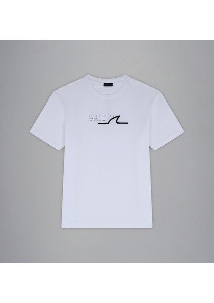 Erkek Marka Logolu Pamuklu Normal Kalıp Günlük Beyaz T-Shirt 24411053-010 indirimleri