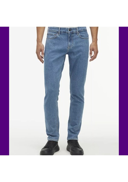 Calvin Klein Erkek Denim Kumaş  Normal Bel Düz Model Lacivert Jeans K10K112376-1A4