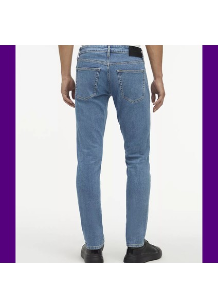 Calvin Klein Erkek Denim Kumaş  Normal Bel Düz Model Lacivert Jeans K10K112376-1A4