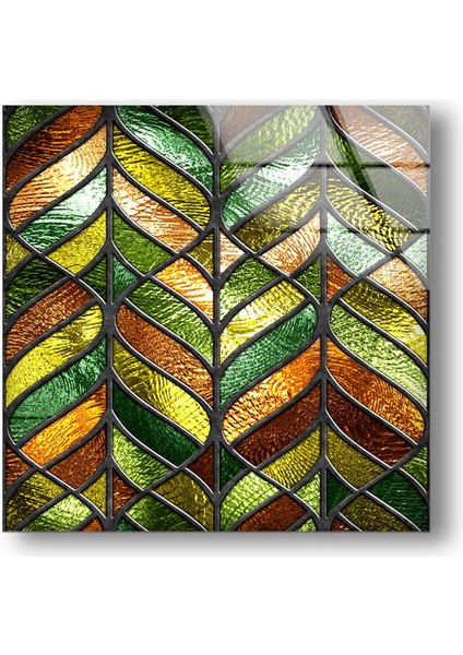 Yeşil Lekeli Temperli Cam Duvar Tablosu fırsatları