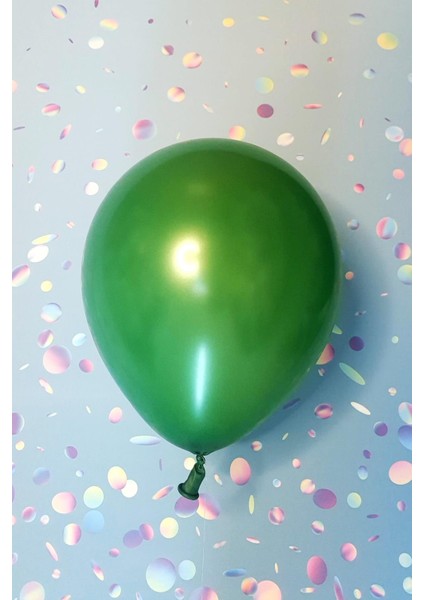 Metalik Yeşil Balon 12" 30 cm Metalik Balon 10LU Paket