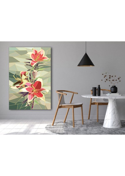 Mozaik Çiçek Temperli Cam Duvar Tablosu fırsatları