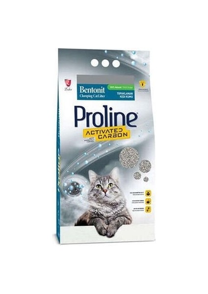 Proline Aktif Karbonlu Topaklanan Doğal Kedi Kumu 5 Lt