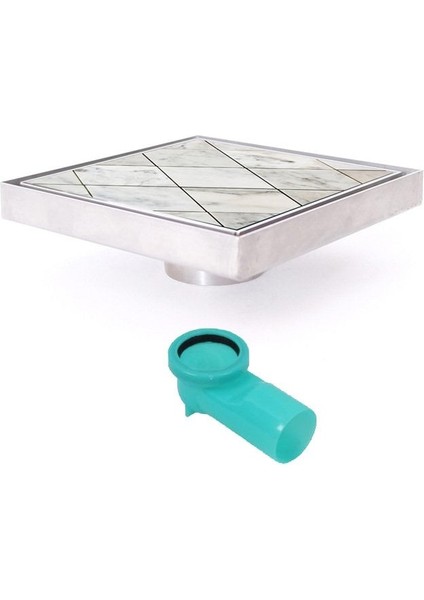 Çelik Seramik Uyumlu Ankastre Yer Süzgeci 10X10 cm