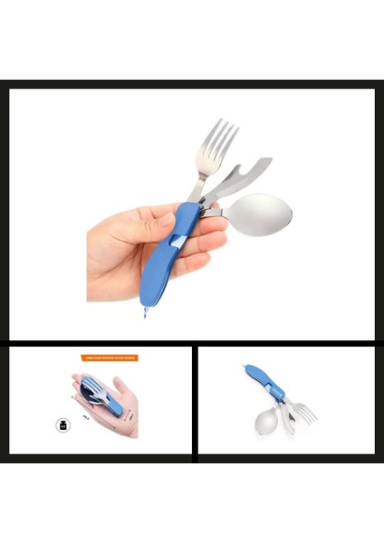 Uyguna-Yakala Mavi (OUT-1350) Orcamp Çatal&kaşık&bıçak Kamp SETI-GER.058 fiyatları