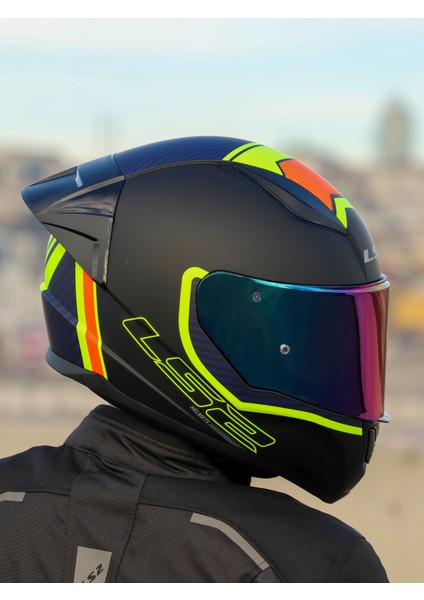 Rapıd 2 Race Extra Mat Neon Sarı-Navy Mavi Kask indirimleri